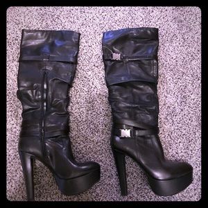 Knee high leather boots